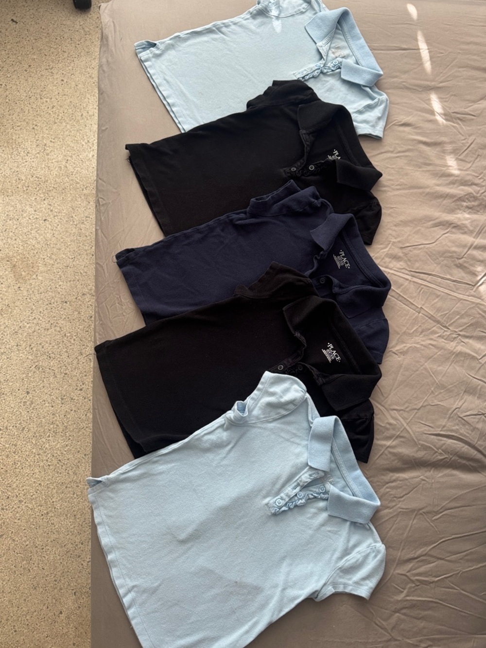 Place Kids Polo Shirt Set - Light Blue, Navy & Black uniforms